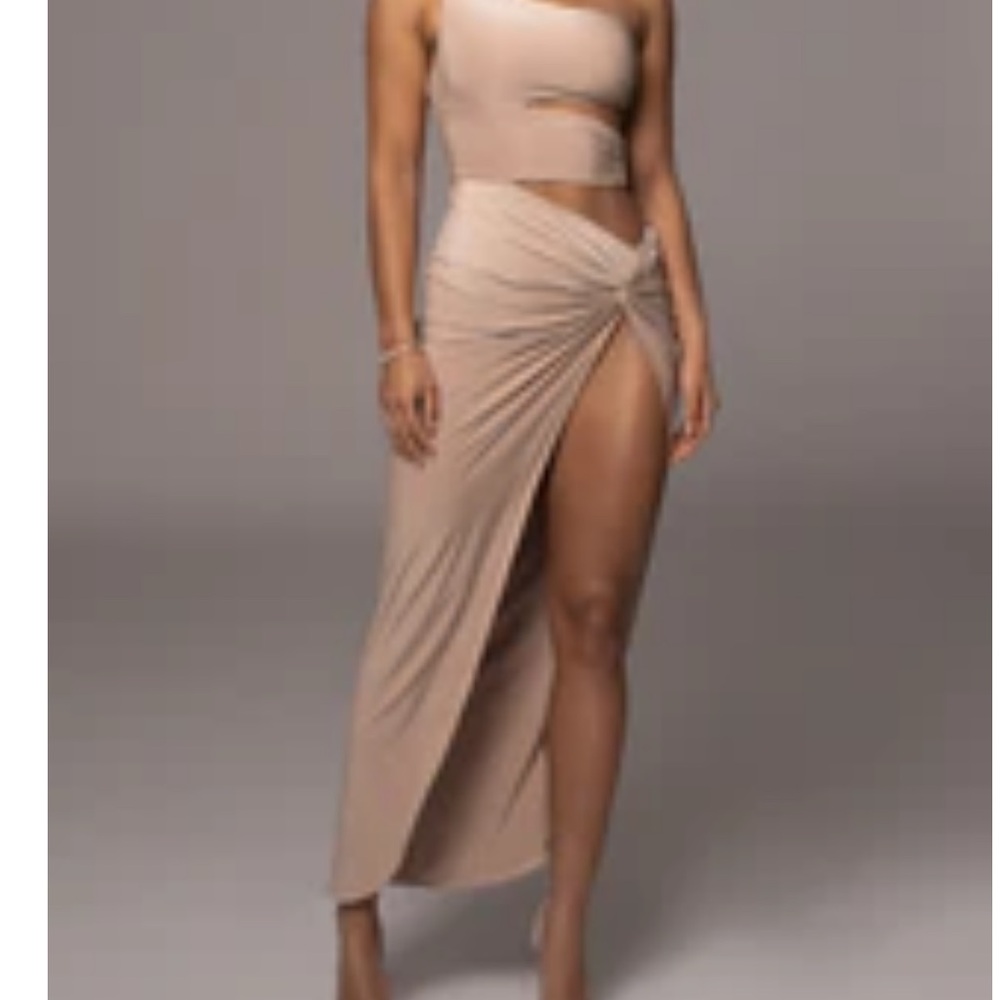 JLUXLABEL Camel One Night Only Dress